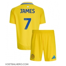 Leeds United Daniel James #7 Uit tenue Kids 2024-25 Korte Mouwen (+ broek)