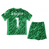 Liverpool Alisson Becker #1 Keeper Uit tenue Kids 2024-25 Korte Mouwen (+ broek)