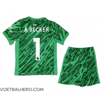 Liverpool Alisson Becker #1 Keeper Uit tenue Kids 2024-25 Korte Mouwen (+ broek)