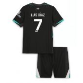 Liverpool Luis Diaz #7 Uit tenue Kids 2024-25 Korte Mouwen (+ broek)