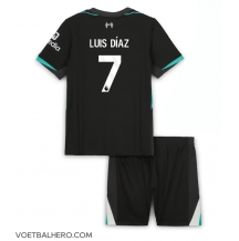 Liverpool Luis Diaz #7 Uit tenue Kids 2024-25 Korte Mouwen (+ broek)