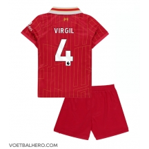 Liverpool Virgil van Dijk #4 Thuis tenue Kids 2024-25 Korte Mouwen (+ broek)