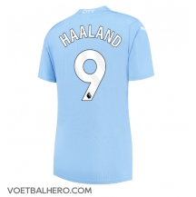 Manchester City Erling Haaland #9 Thuis tenue Dames 2023-24 Korte Mouwen