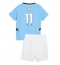 Manchester City Jeremy Doku #11 Thuis tenue Kids 2024-25 Korte Mouwen (+ broek)