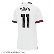 Manchester City Jeremy Doku #11 Uit tenue Dames 2023-24 Korte Mouwen