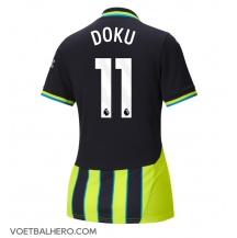 Manchester City Jeremy Doku #11 Uit tenue Dames 2024-25 Korte Mouwen