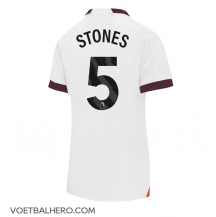 Manchester City John Stones #5 Uit tenue Dames 2023-24 Korte Mouwen