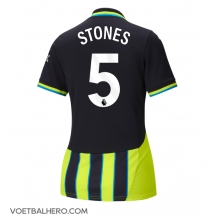 Manchester City John Stones #5 Uit tenue Dames 2024-25 Korte Mouwen