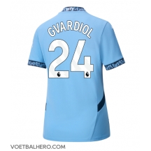 Manchester City Josko Gvardiol #24 Thuis tenue Dames 2024-25 Korte Mouwen