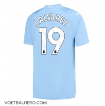 Manchester City Julian Alvarez #19 Thuis tenue 2023-24 Korte Mouwen
