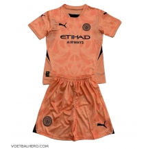 Manchester City Keeper Uit tenue Kids 2024-25 Korte Mouwen (+ broek)