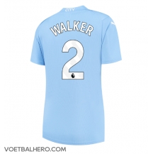 Manchester City Kyle Walker #2 Thuis tenue Dames 2023-24 Korte Mouwen