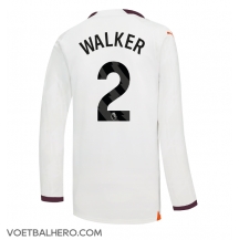 Manchester City Kyle Walker #2 Uit tenue 2023-24 Lange Mouwen