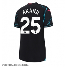 Manchester City Manuel Akanji #25 Derde tenue Dames 2023-24 Korte Mouwen