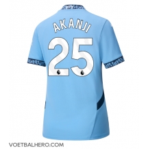 Manchester City Manuel Akanji #25 Thuis tenue Dames 2024-25 Korte Mouwen