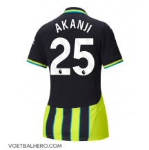 Manchester City Manuel Akanji #25 Uit tenue Dames 2024-25 Korte Mouwen