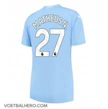 Manchester City Matheus Nunes #27 Thuis tenue Dames 2023-24 Korte Mouwen