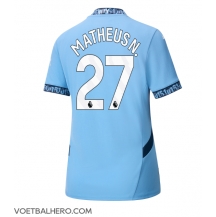 Manchester City Matheus Nunes #27 Thuis tenue Dames 2024-25 Korte Mouwen