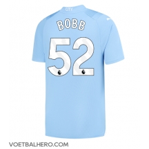 Manchester City Oscar Bobb #52 Thuis tenue 2023-24 Korte Mouwen