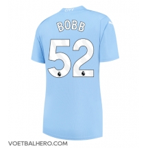 Manchester City Oscar Bobb #52 Thuis tenue Dames 2023-24 Korte Mouwen