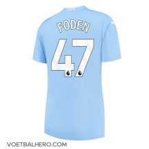 Manchester City Phil Foden #47 Thuis tenue Dames 2023-24 Korte Mouwen