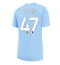 Manchester City Phil Foden #47 Thuis tenue Dames 2023-24 Korte Mouwen