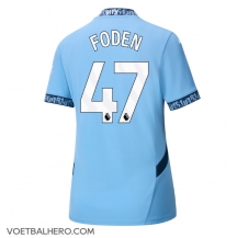 Manchester City Phil Foden #47 Thuis tenue Dames 2024-25 Korte Mouwen