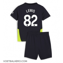 Manchester City Rico Lewis #82 Uit tenue Kids 2024-25 Korte Mouwen (+ broek)