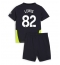 Manchester City Rico Lewis #82 Uit tenue Kids 2024-25 Korte Mouwen (+ broek)