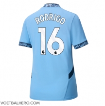 Manchester City Rodri Hernandez #16 Thuis tenue Dames 2024-25 Korte Mouwen