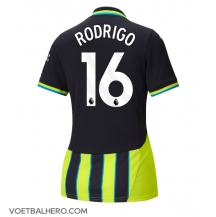 Manchester City Rodri Hernandez #16 Uit tenue Dames 2024-25 Korte Mouwen