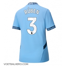 Manchester City Ruben Dias #3 Thuis tenue Dames 2024-25 Korte Mouwen