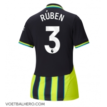 Manchester City Ruben Dias #3 Uit tenue Dames 2024-25 Korte Mouwen