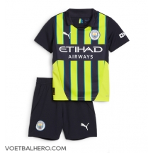 Manchester City Uit tenue Kids 2024-25 Korte Mouwen (+ broek)