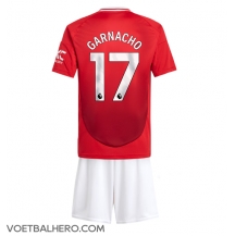 Manchester United Alejandro Garnacho #17 Thuis tenue Kids 2024-25 Korte Mouwen (+ broek)