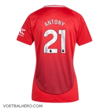 Manchester United Antony #21 Thuis tenue Dames 2024-25 Korte Mouwen