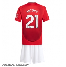 Manchester United Antony #21 Thuis tenue Kids 2024-25 Korte Mouwen (+ broek)