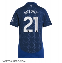 Manchester United Antony #21 Uit tenue Dames 2024-25 Korte Mouwen