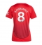 Manchester United Bruno Fernandes #8 Thuis tenue Dames 2024-25 Korte Mouwen