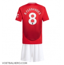 Manchester United Bruno Fernandes #8 Thuis tenue Kids 2024-25 Korte Mouwen (+ broek)