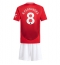 Manchester United Bruno Fernandes #8 Thuis tenue Kids 2024-25 Korte Mouwen (+ broek)