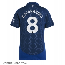 Manchester United Bruno Fernandes #8 Uit tenue Dames 2024-25 Korte Mouwen