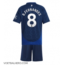 Manchester United Bruno Fernandes #8 Uit tenue Kids 2024-25 Korte Mouwen (+ broek)