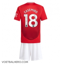 Manchester United Casemiro #18 Thuis tenue Kids 2024-25 Korte Mouwen (+ broek)