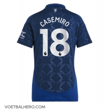 Manchester United Casemiro #18 Uit tenue Dames 2024-25 Korte Mouwen