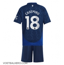 Manchester United Casemiro #18 Uit tenue Kids 2024-25 Korte Mouwen (+ broek)