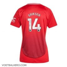 Manchester United Christian Eriksen #14 Thuis tenue Dames 2024-25 Korte Mouwen