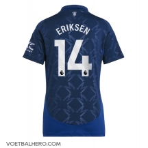 Manchester United Christian Eriksen #14 Uit tenue Dames 2024-25 Korte Mouwen