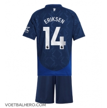 Manchester United Christian Eriksen #14 Uit tenue Kids 2024-25 Korte Mouwen (+ broek)