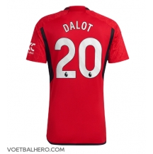 Manchester United Diogo Dalot #20 Thuis tenue 2023-24 Korte Mouwen